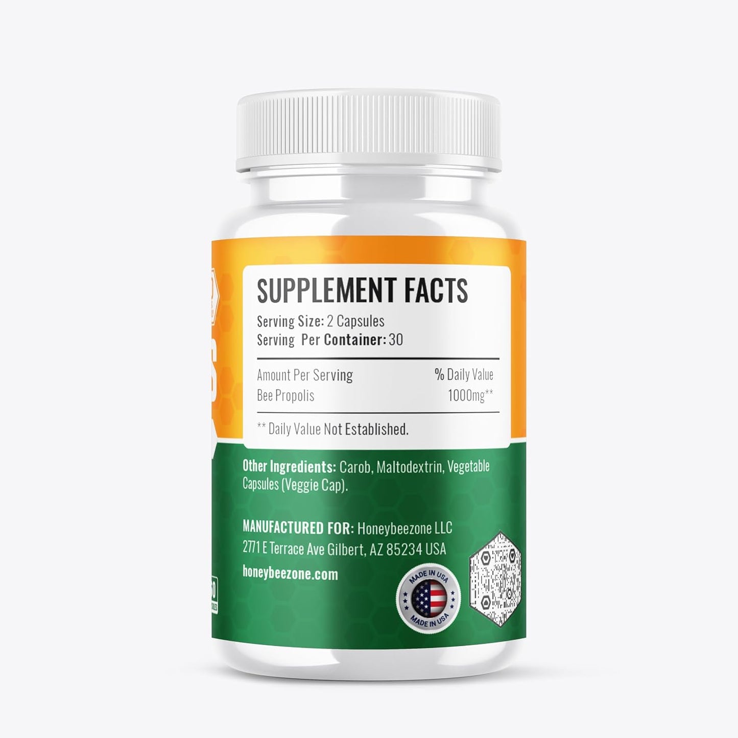 HONEYBEEZONE Bee Propolis Capsules – 100% Natural Immune Support Supplement (60 Veggie Capsules) - görsel 5
