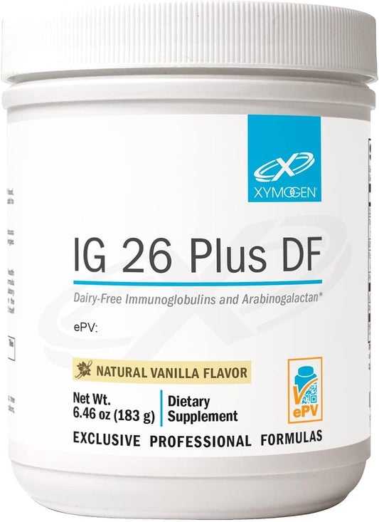 XYMOGEN IG 26 Plus DF - Dairy-free Immunoglobulin Powder for Intestinal and Immune System Support - Hyperimmune Egg-derived Immunoglobulins - 30 Servings
