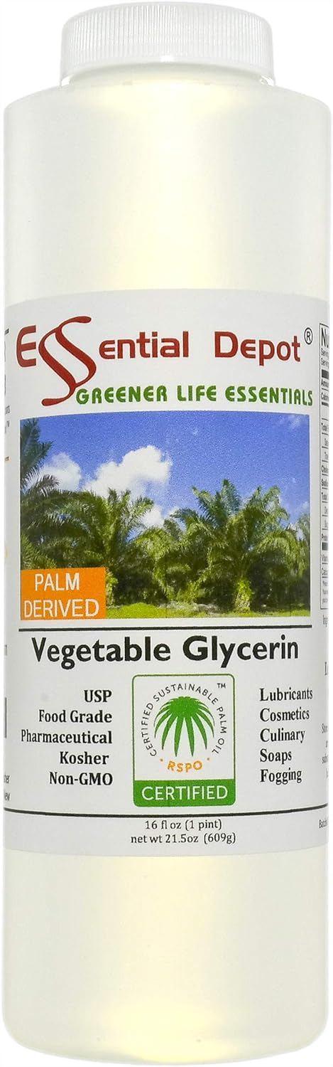 Vegetable Glycerin – 1 US Pint (473 ml) – RSPO Sustainable Palm, Non-GMO, Kosher, Pharmaceutical Grade - görsel 1
