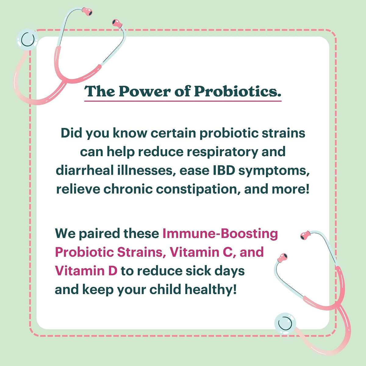 MamaDoc Rx Certified Organic Kids & Teens Probiotic Immune Defence – 5 Billion CFUs, Sugar Free, Vegan, Gluten-free, 14 Probiotic Strains with Prebiotics, Vitamin C & D, 30 Chewable Tablets for Ages 4+ - görsel 7