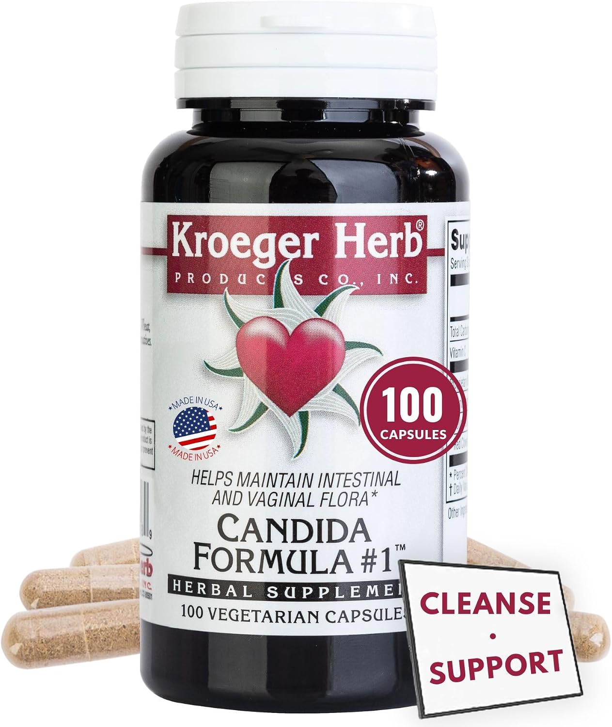 Kroeger Herb Candida Formula No 1 – 100 Capsules - görsel 1
