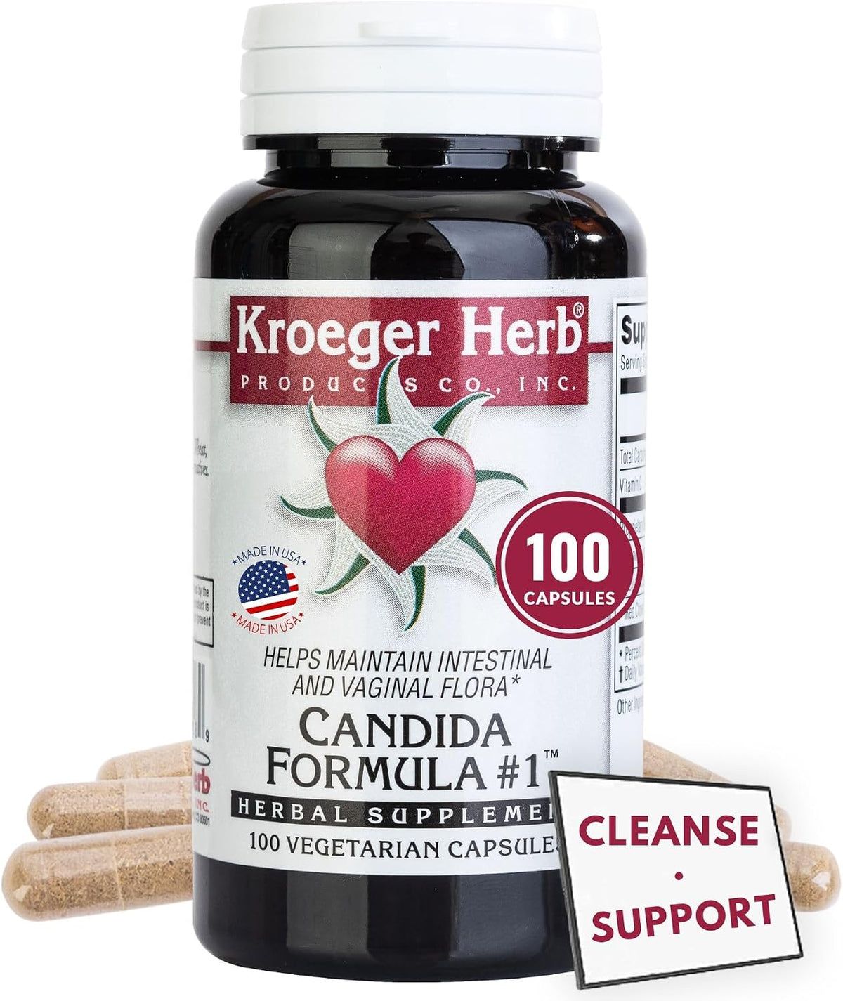 Kroeger Herb Candida Formula No 1 – 100 Capsules - görsel 1