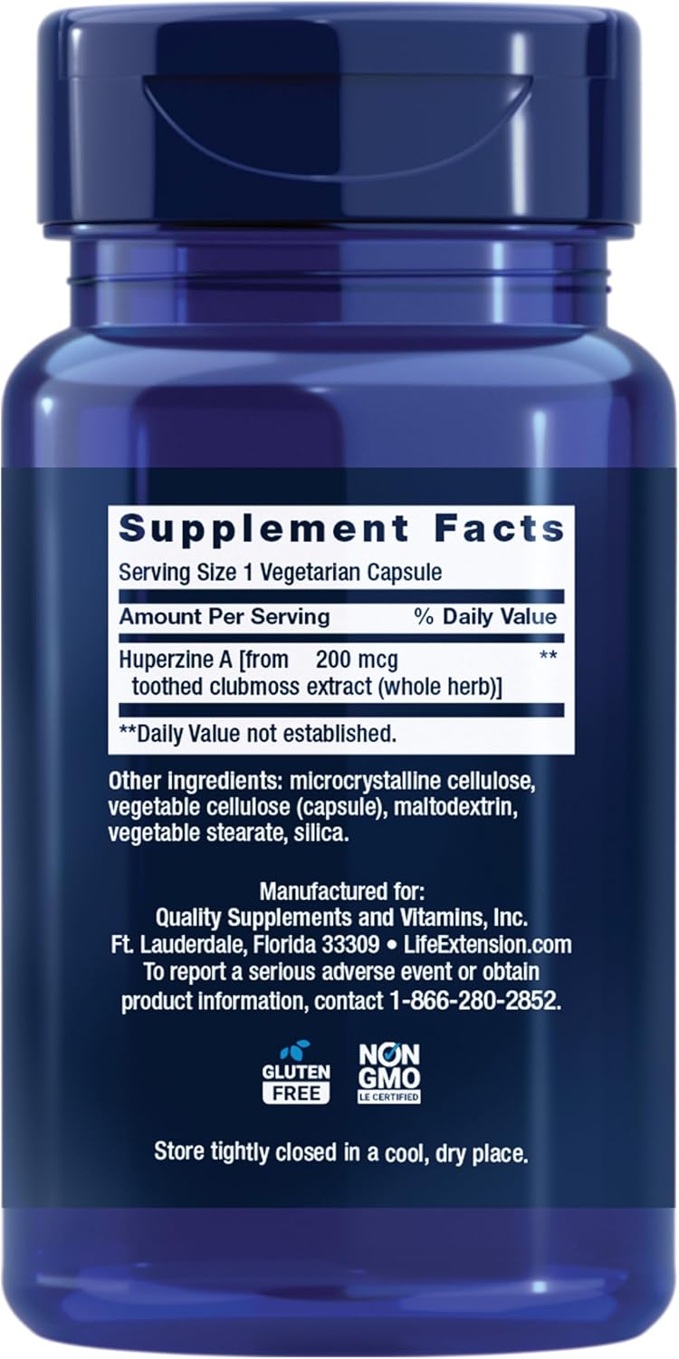 Life Extension Huperzine A - Memory and Cognitive Health Supplement, 60 Capsules - görsel 2