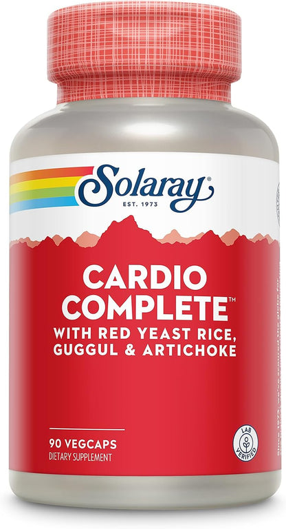 SOLARAY Cardio Complete - Cardiovascular Support Supplement with Red Yeast Rice, Guggul & Artichoke - B Vitamins - 90 VegCaps