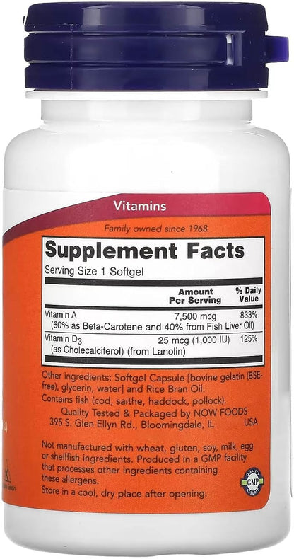 NOW Foods Ultra A & D 25000/1000 100 Softgels