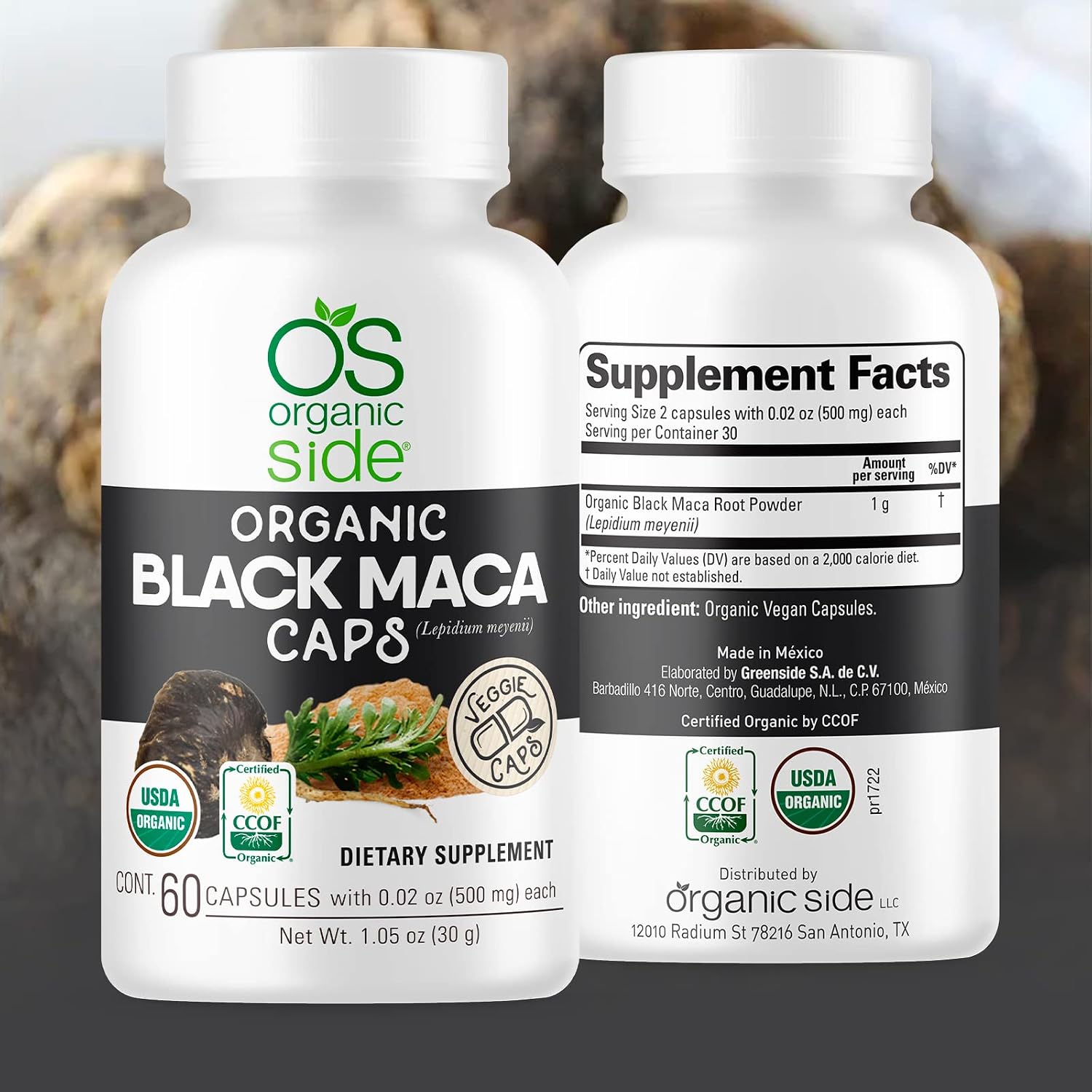 Organic Black Maca 60 Capsules | Natural Supplement with Black Maca Root Powder | Plant-Based Capsules for Energy, Vitality, and Hormonal Balance - görsel 5