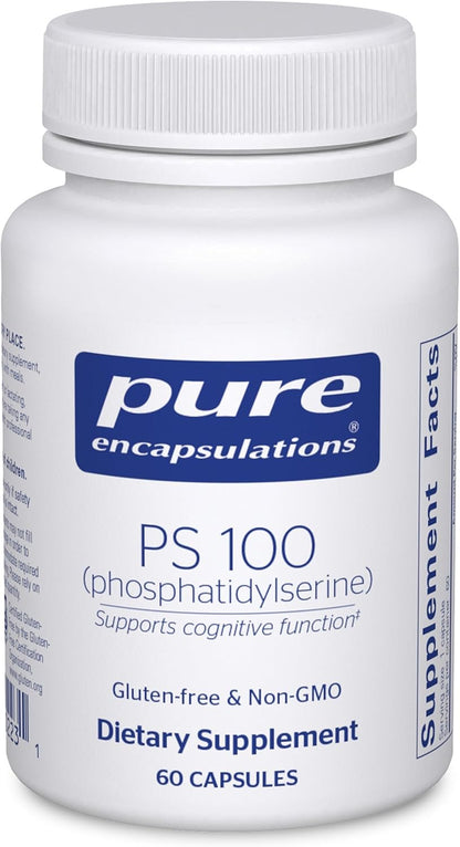 Pure Encapsulations PS 100 – Phosphatidylserine Food Supplement for Normal Cognitive Function – 60 Capsules