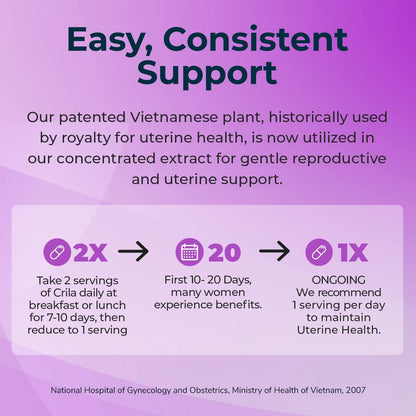 CRILA Oestrogen Free Ovarian Support and Uterine Health Supplement for Women's Hormonal Balance