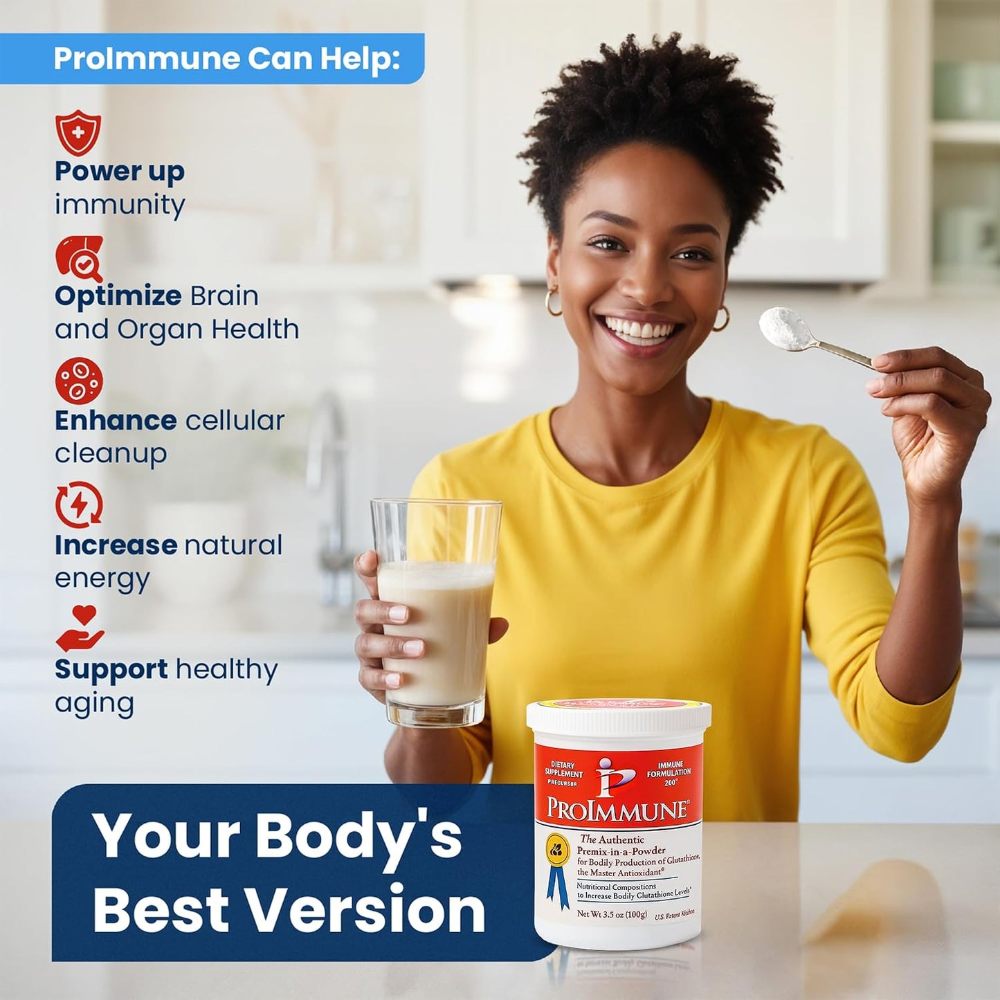 ProImmune Immune Formulation 200 Glutathione Supplement - 62 Servings (2-Month Supply) - görsel 6