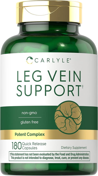 Carlyle Leg Vein Supplement | 180 Capsules | Supports Normal Vein Function