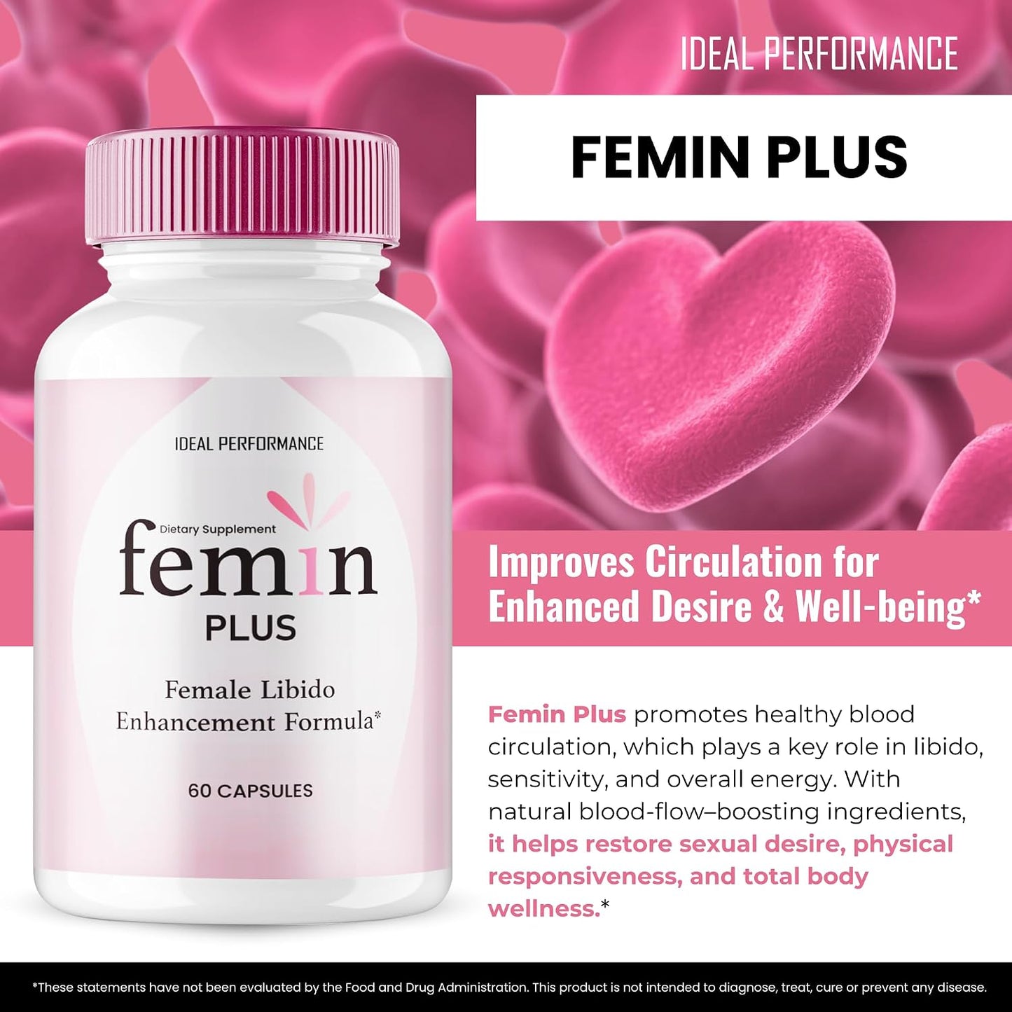 Femin Plus Capsules - Maximum Strength All-Natural Women's Food Supplement (5 Pack) - görsel 4