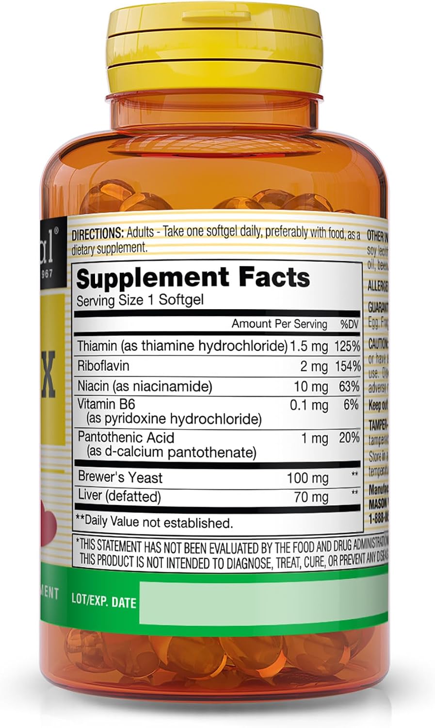 MASON NATURAL Vitamin B Complex - görsel 2