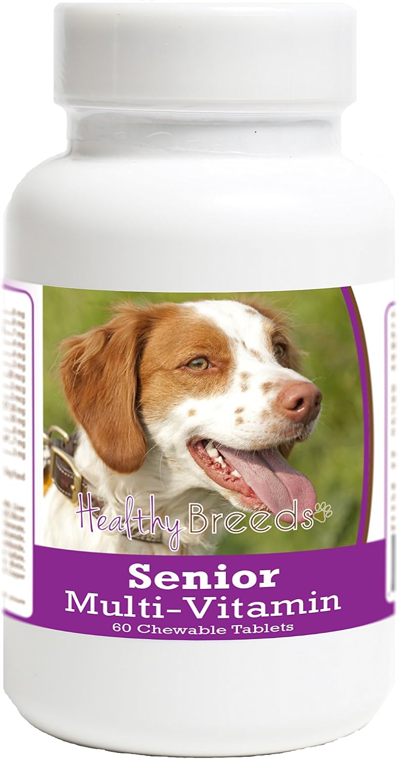 Healthy Breeds Brittany Senior Dog Multivitamin Tablets, 60 Count - görsel 1
