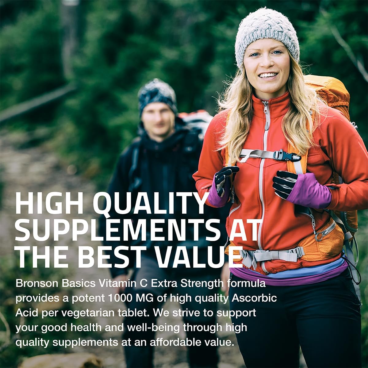 Bronson Vitamin C 1000mg Extra Strength – High Potency Immune Support – 100 Vegetarian Tablets - görsel 4
