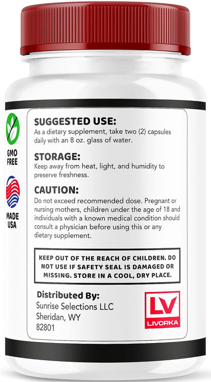 LIVORKA Easy Flow Glycogen Support - Blood Health & Circulatory Supplement - 300 Capsules