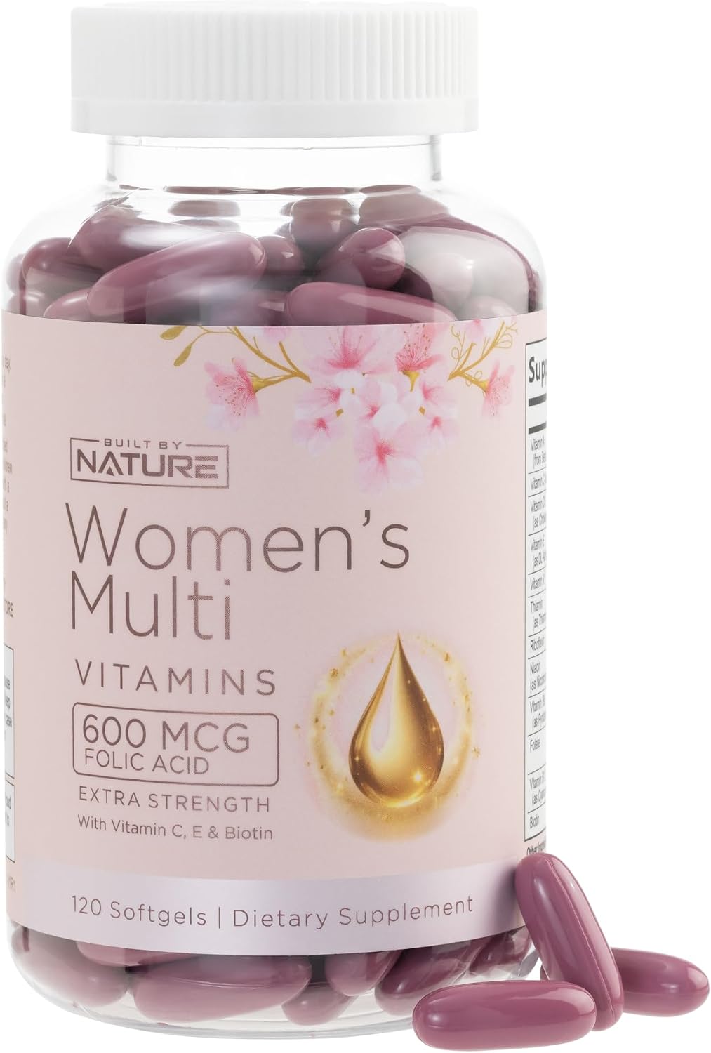 Built by Nature Women's Complete Daily Multivitamin, 120 Softgels - görsel 1