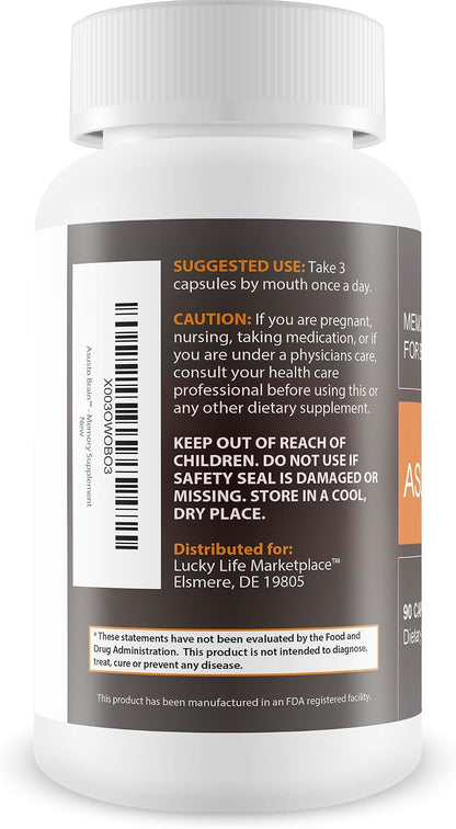 Asusto Brain Supplement – Natural Memory and Focus Support Nootropic