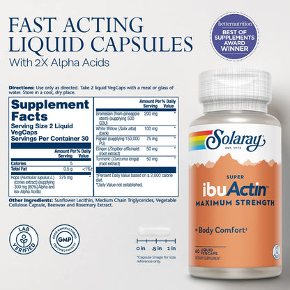 Solaray Super IbuActin 60 capsules