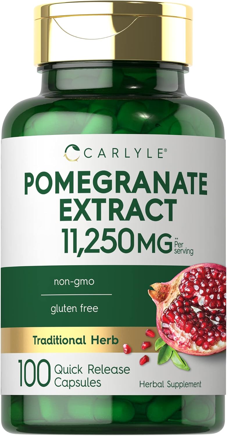 Carlyle Pomegranate Extract – 100 Capsules, Non-GMO, Gluten-free - görsel 1