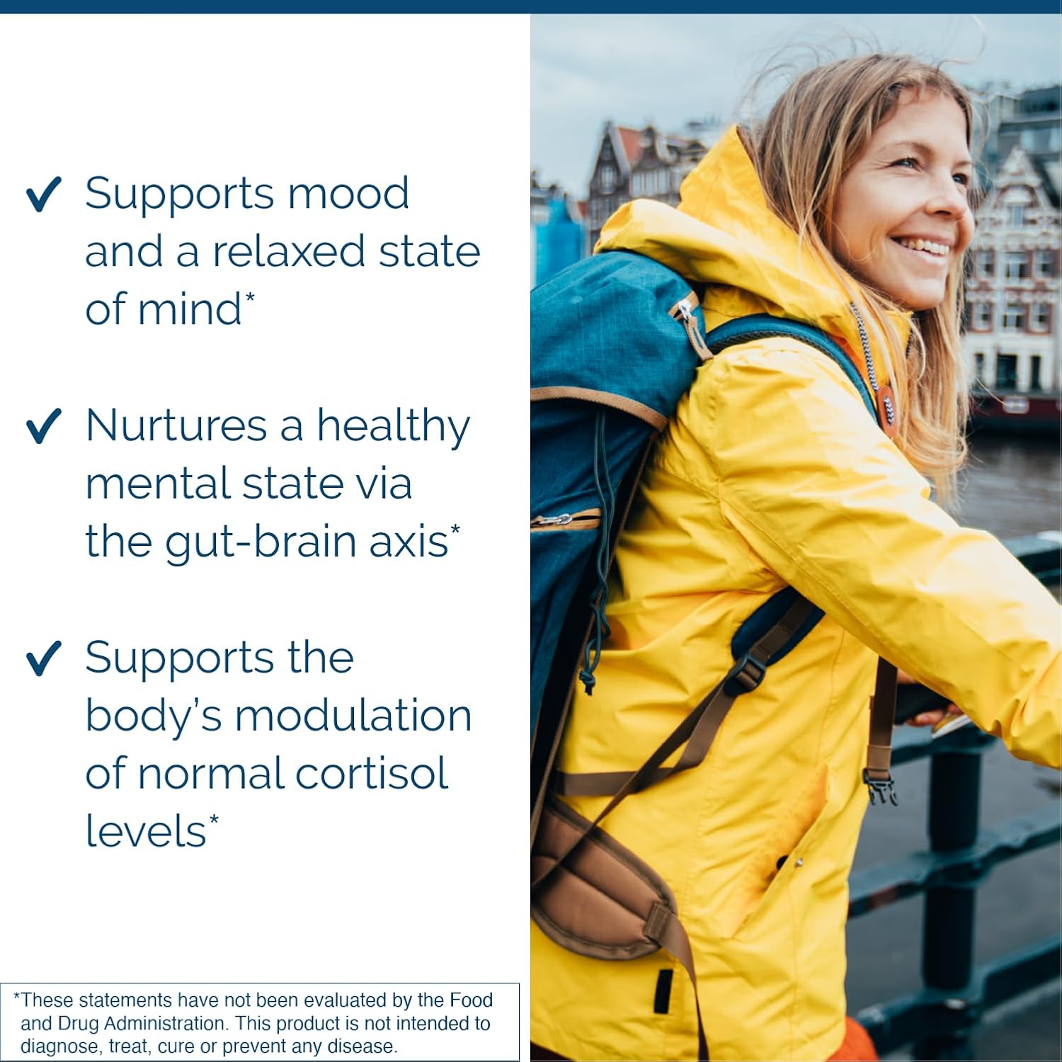Researched Nutritionals AnxiaEase - Stress & Cortisol Support Food Supplement - Botanicals, Vitamin B6, Magnesium & Psychobiotic Probiotic Strains (120 Capsules) - görsel 4