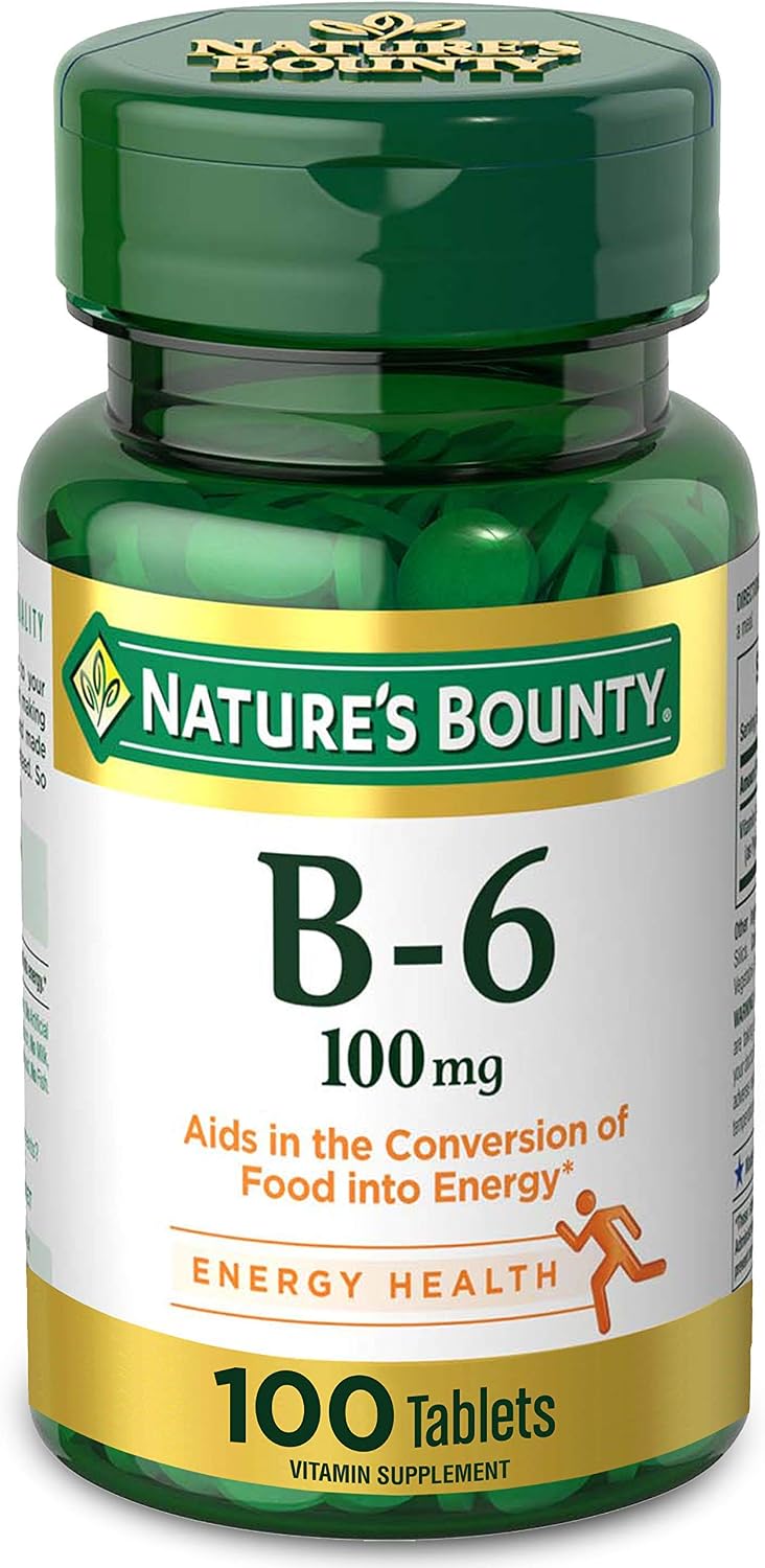 Nature's Bounty Vitamin B6, 100 mg, 100 Tablets - görsel 1