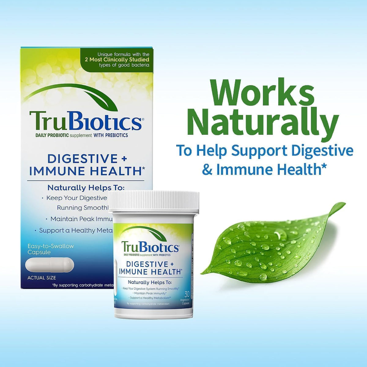 TruBiotics Daily Probiotic, 60 Capsules – Digestive & Immune Health Support - görsel 3