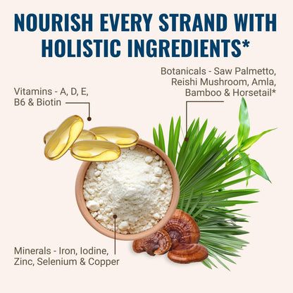 Hair La Vie Clinical Formula Hair Growth Vitamins – with Biotin, Collagen & Saw Palmetto – Image 4