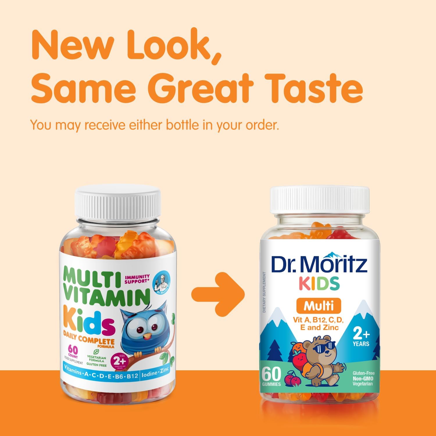 DR. MORITZ Kids Multivitamin Gummies - 14 Essential Nutrients, 2 Pack (120 Count) - görsel 7