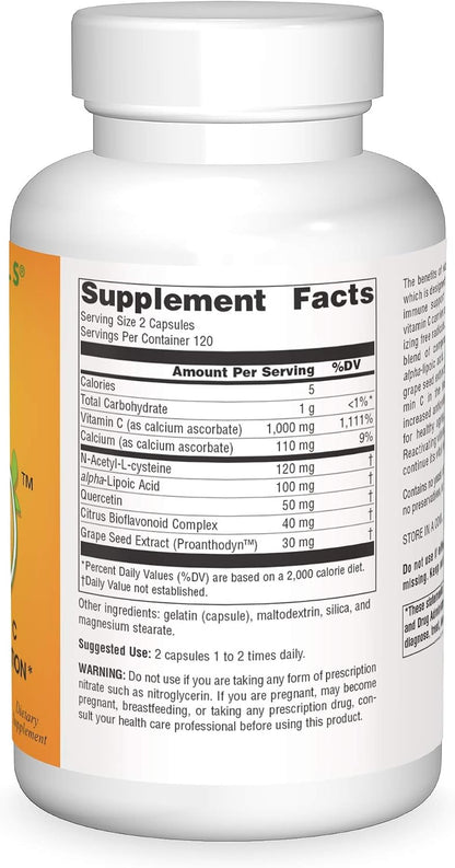 Source Naturals Systemic C, 500 mg - 240 Capsules