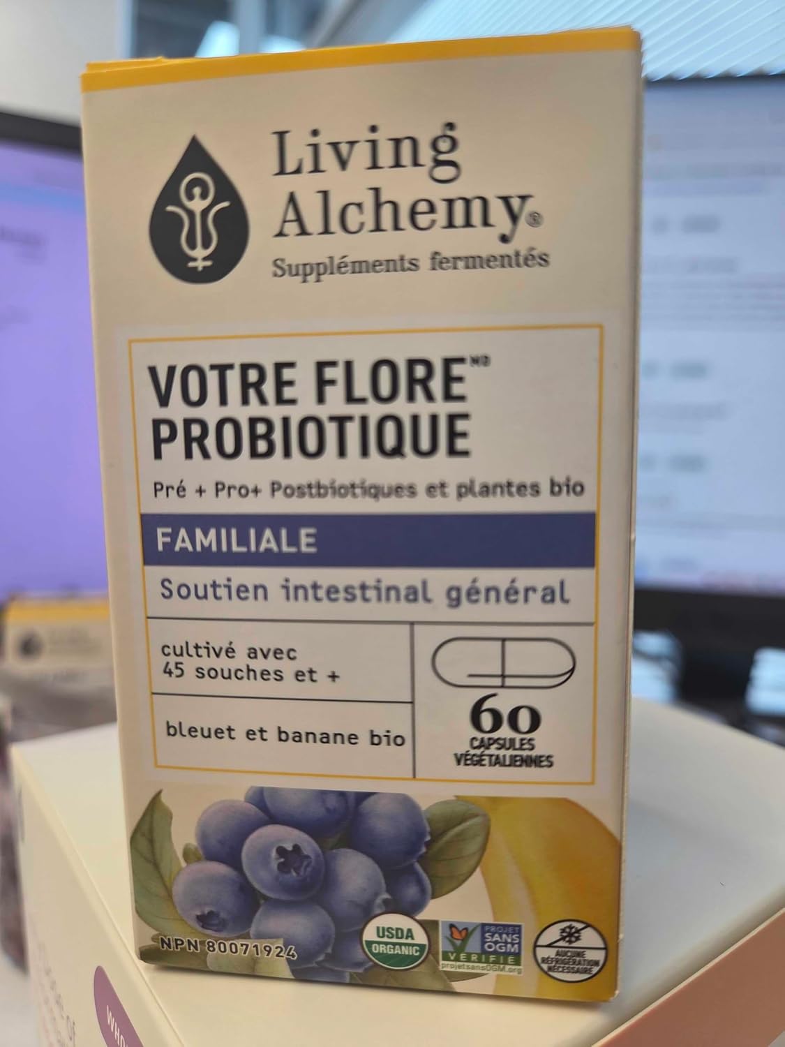 Your Flora Probiotic Family – Non-GM Probiotics with Fermented Soybean, Banana, and Blueberry for Digestive Health & Gut Wellness – Prebiotics, Postbiotics, Digestive Enzymes – Living Alchemy, 60 Capsules - görsel 2