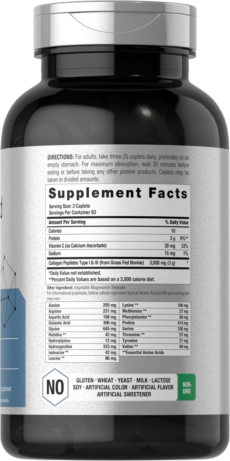 Horbäach Amino Acid Complex 3000mg, 250 Caplets – Non-GMO & Gluten-free - görsel 2