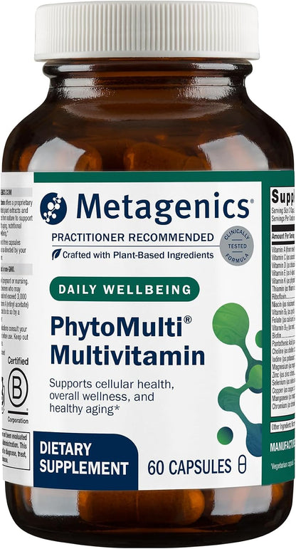Metagenics PhytoMulti Multivitamin - 20+ Essential Vitamins & Minerals with Phytonutrients - Non-GM & Gluten-Free - 60 Capsules