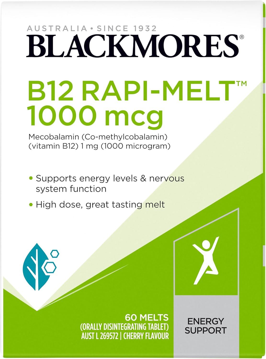 Blackmores B12 Rapi-Melt 1000mcg Cherry 60 Melts - görsel 1