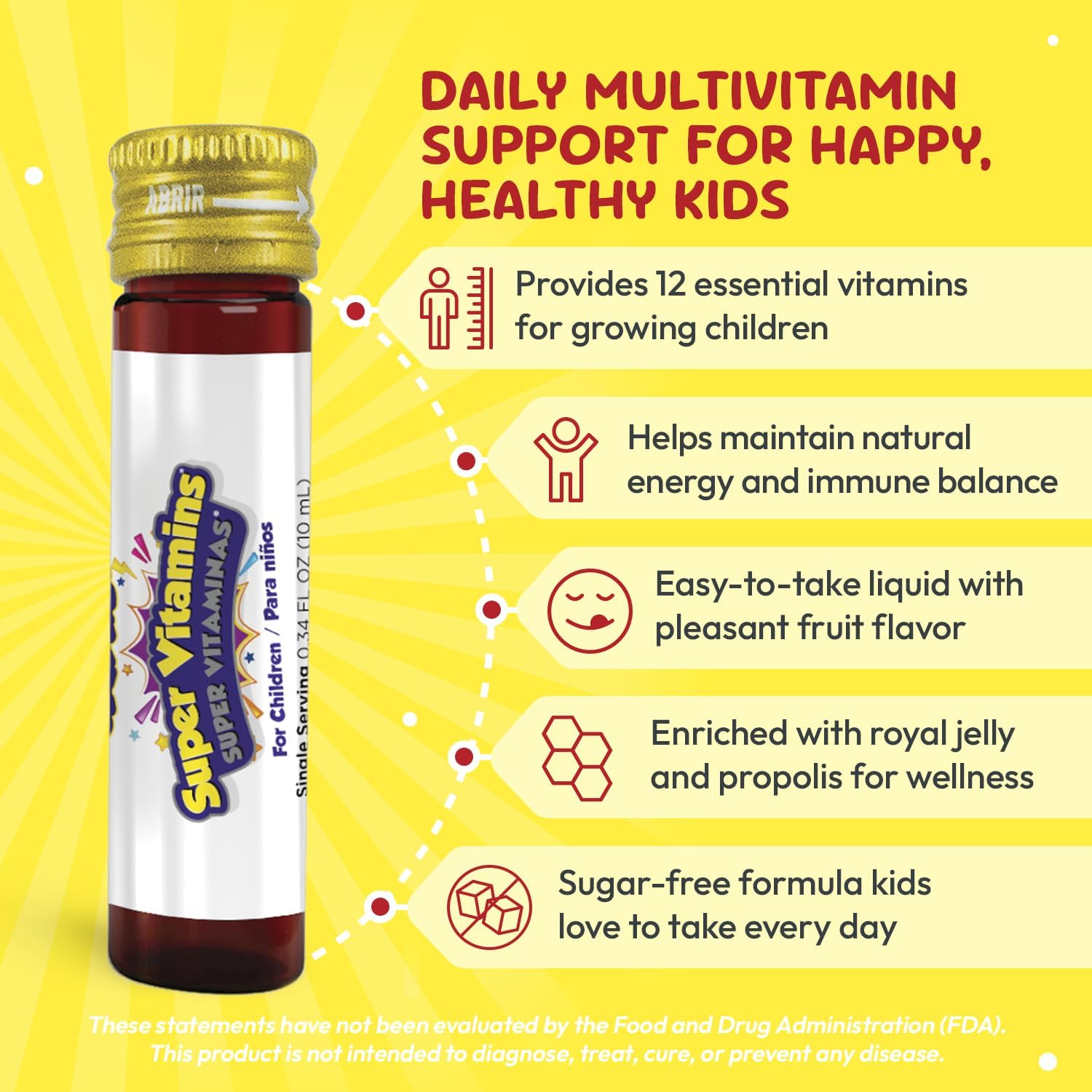 GirafKids Super Vitamins for Children - Liquid Multivitamin with Royal Jelly and Propolis (10 Vials) - görsel 2