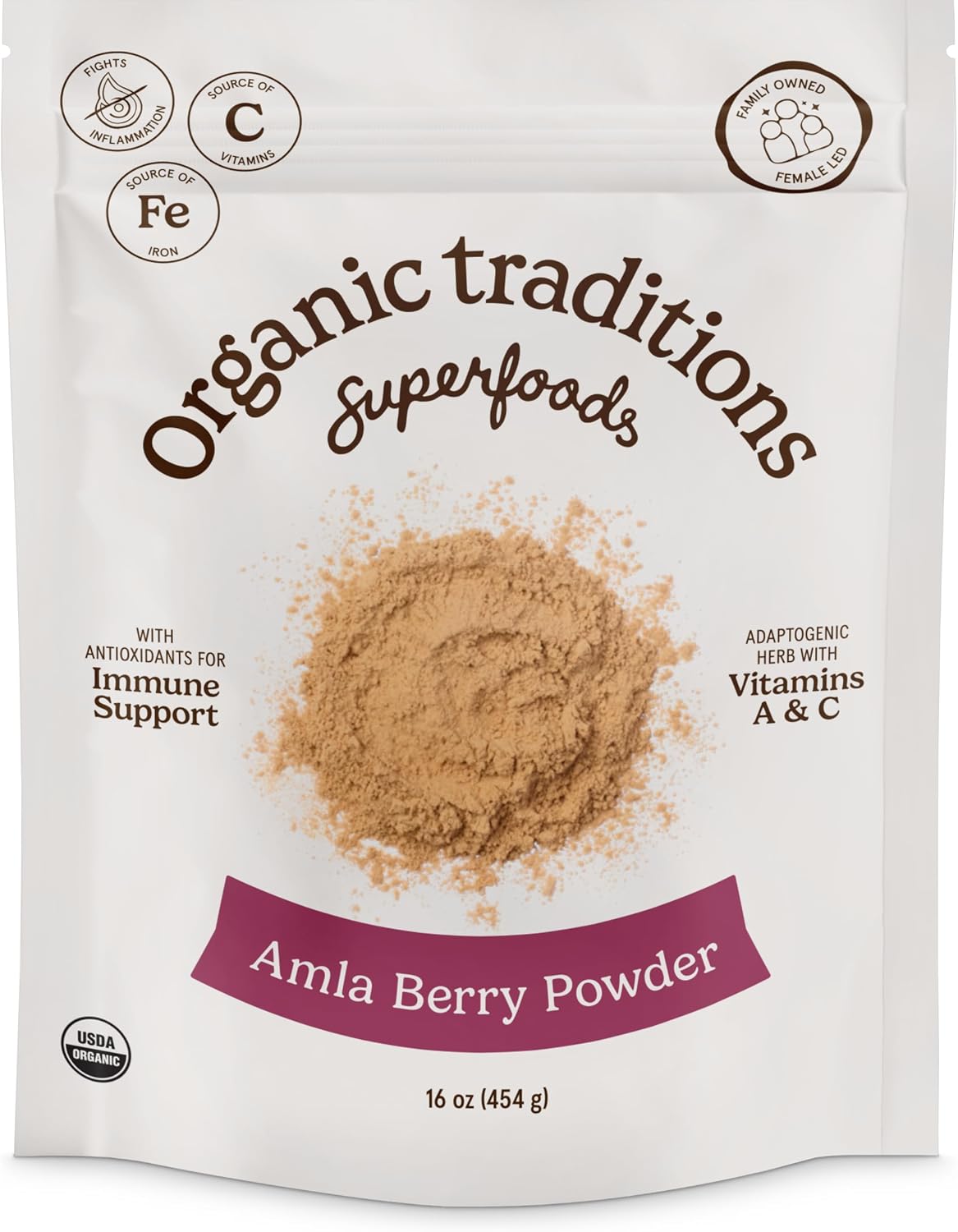 Organic Traditions Amla Powder – Organic Indian Gooseberry Superfood, 200g - görsel 7