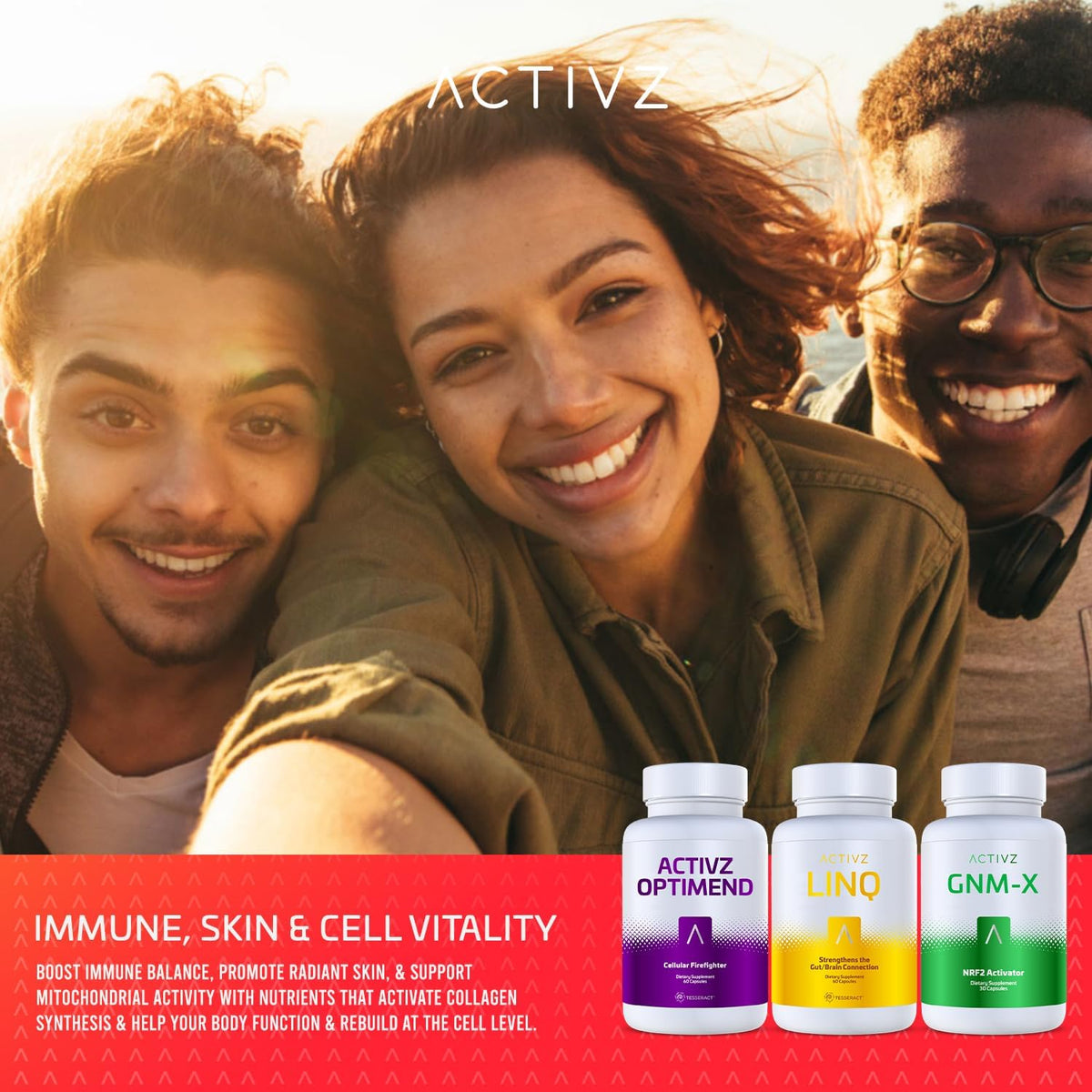 ACTIVZ Trifecta: GNM-X, Optimend, LINQ - Cellular, Mobility & Cognitive Support (3-Pack) - görsel 6