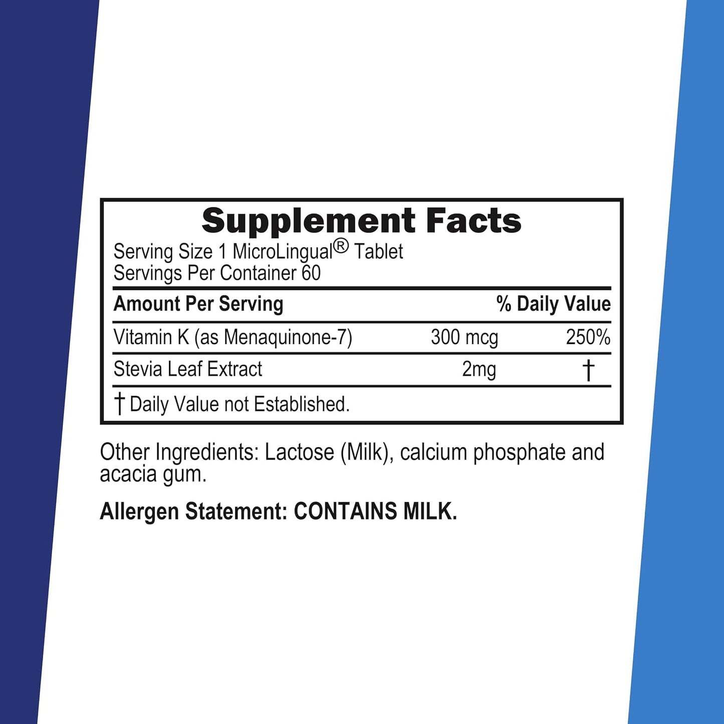 Superior Source Vitamin K2 MK-7 (Menaquinone-7), 300 mcg – Bone Health & Normal Blood Clotting Supplement – Bariatric-Friendly – 60 Sublingual Dissolving Tablets - görsel 2