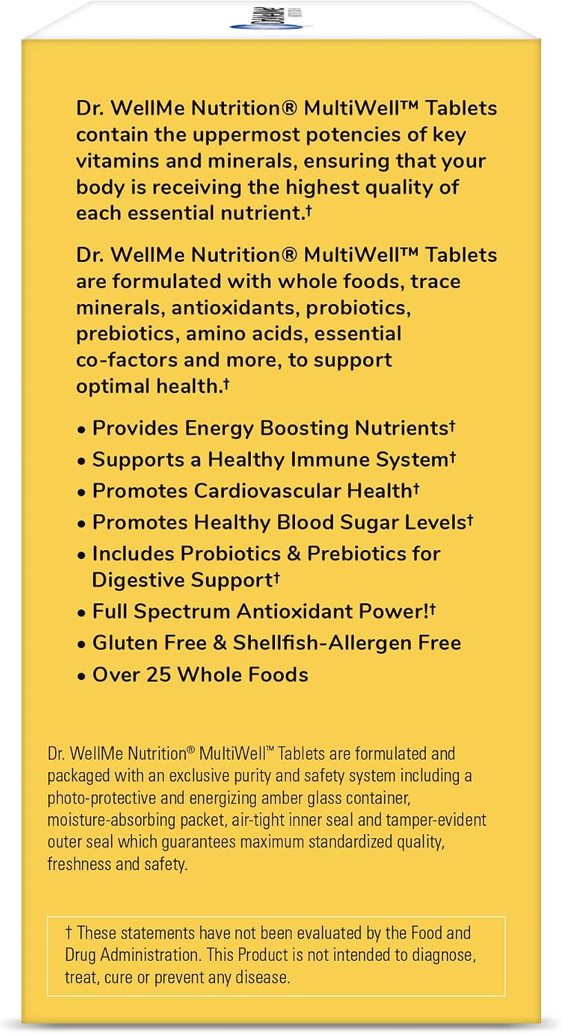 MultiWell Multivitamins for Adults 120 Tablets – High Potency Multivitamin with Whole Foods, Minerals, Antioxidants, Probiotics – Energy, Immune, Heart and Digestive Health - görsel 2