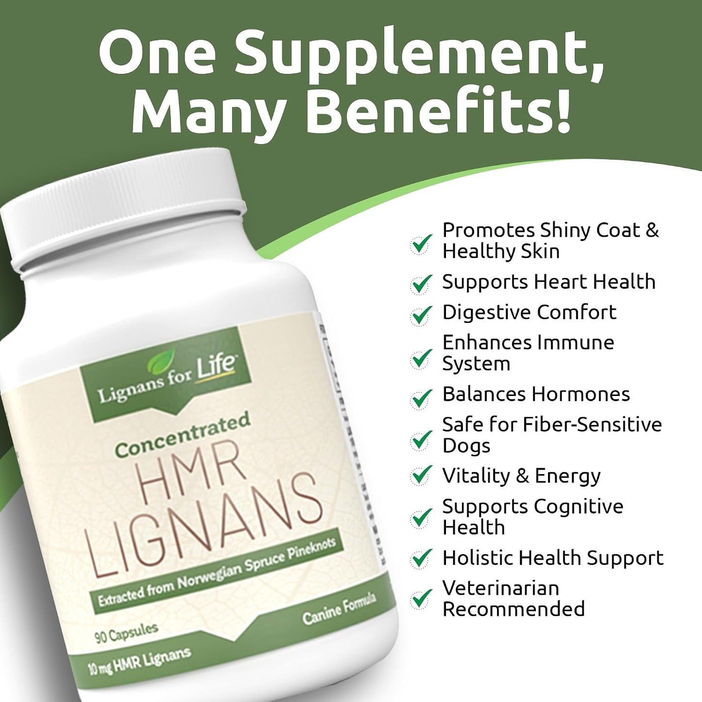 HMR Lignans 10mg Capsules for Dogs – Adrenal Support & Wellness Supplement - görsel 6