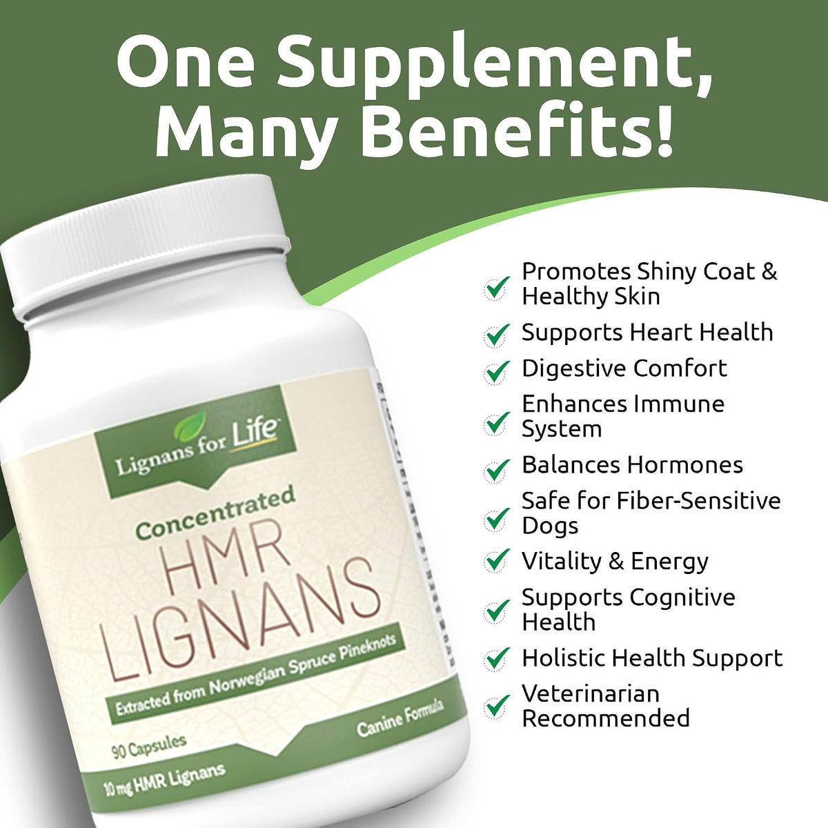 HMR Lignans 10mg Capsules for Dogs – Adrenal Support & Wellness Supplement - görsel 6