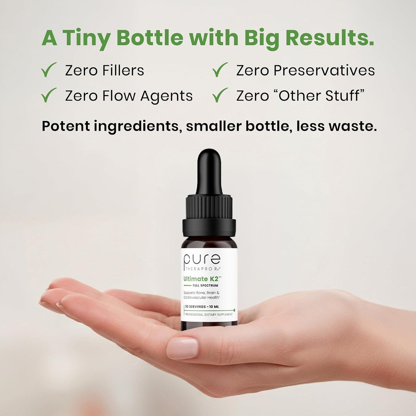 Pure Therapro Rx Ultimate K2 Supplement - Liquid Liposomal Vitamin K2 Drops - 600mcg MK4 & MenaQ7 MK7 - 10 mL (90 Servings) - görsel 5