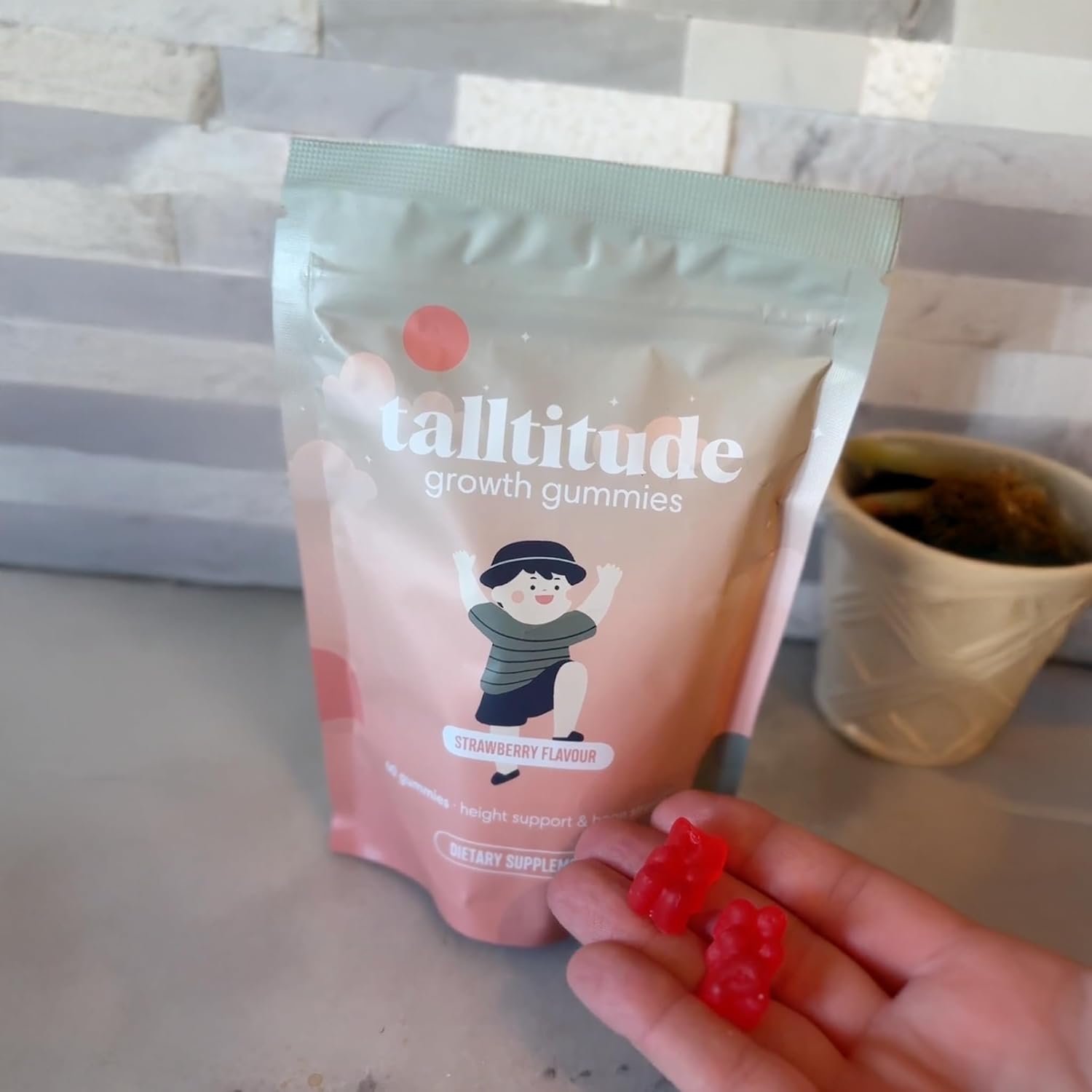Talltitude Growth Gummies - Natural Height Support & Bone Strength for Kids & Teens, 60 Gummies - görsel 6