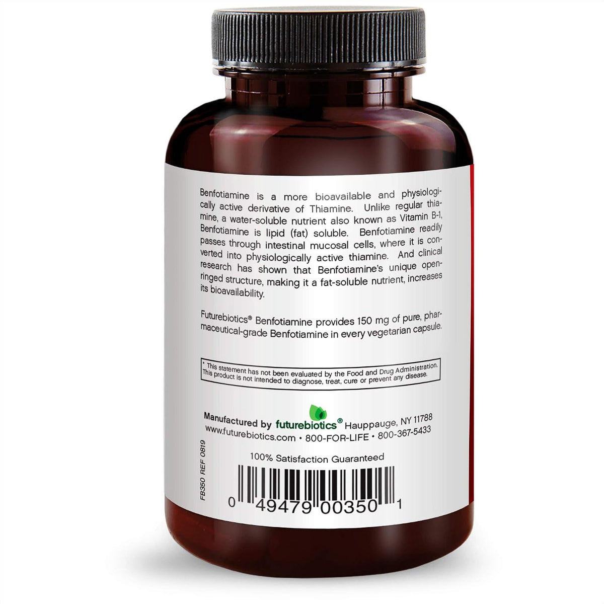 Futurebiotics Benfotiamine 150 mg, 120 Vegetarian Capsules - görsel 3