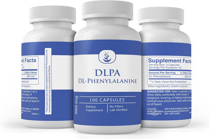 Pure Original Ingredients DLPA DL-Phenylalanine – 100 Capsules – Purely Sourced, No Additives, Lab Verified