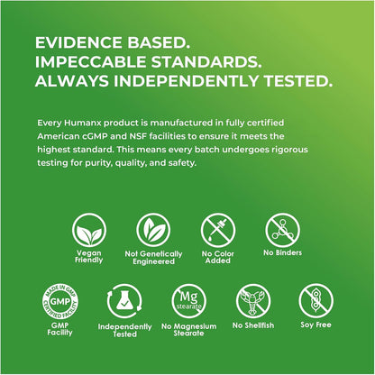 HUMANX Spermidine+ - Spermidine-Rich Wheat Germ Extract & Zinc for Cellular Renewal - Non-GMO, Made in the USA