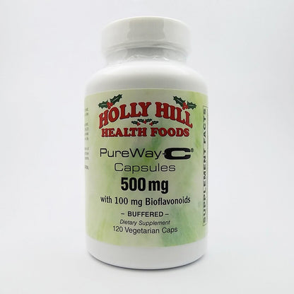 Holly Hill Health Foods PureWay-C 500 mg with Bioflavonoids, Buffered, 120 Vegetarian Capsules
