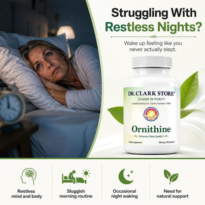 Dr Clark L-Ornithine 500mg - 100 Gelatine Capsules