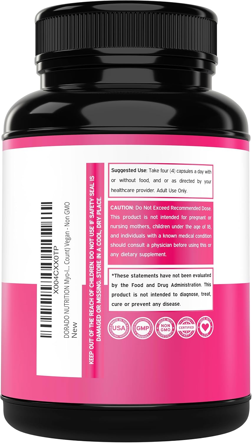 Myo-Inositol & D-Chiro-Inositol Supplement for Women – 40:1 Ratio, 2050mg, 120 Capsules - görsel 3