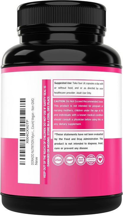 Myo-Inositol & D-Chiro-Inositol Supplement for Women – 40:1 Ratio, 2050mg, 120 Capsules