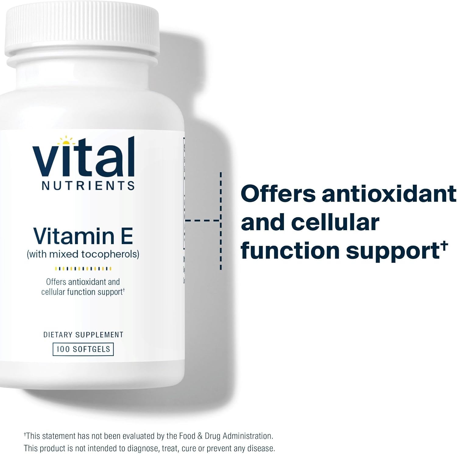 Vital Nutrients Vitamin E with Mixed Tocopherols - 400 IU, 100 Softgels - görsel 3